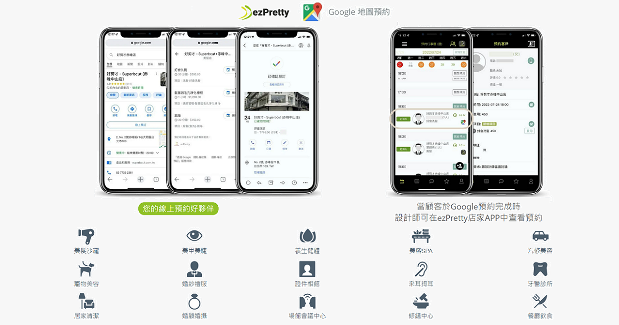 ezPretty-Google我的商家線上預訂